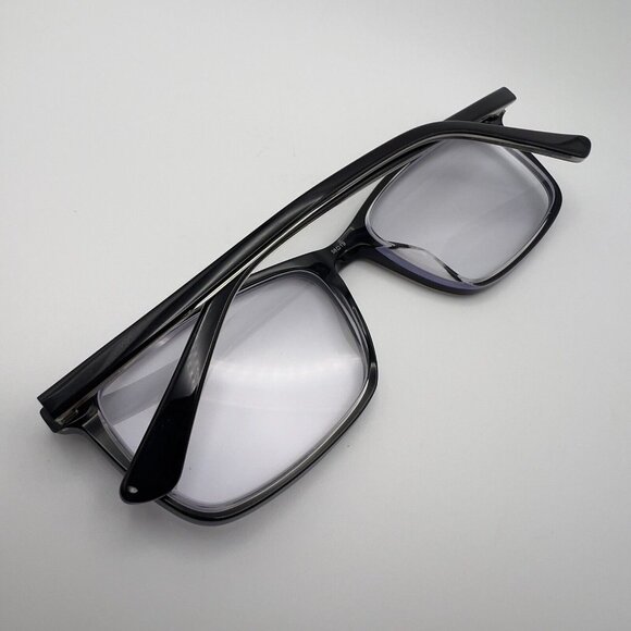 MP 20213 BK/CR Eyeglass Frames Rectangular Full Black Crystal Clear 58-19-150 - Picture 10 of 10